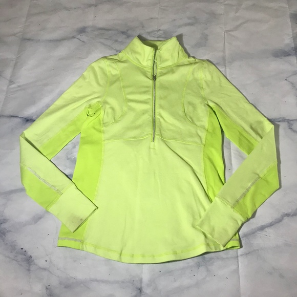 Title Nine Neon Green Switzer 1/4 Zip Up Top - Picture 2 of 8